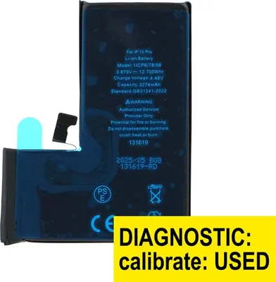 Produktbild von Kompatibel Diagnostic Ersatzakku Akku Batterie Battery 3274 mAh für Apple iPhone 15 Pro A2848, A3101 & Werkzeug