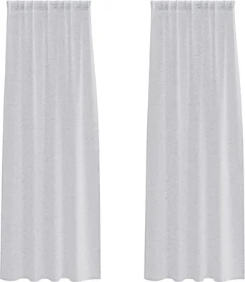Immagine prodotto di vidaXL Tende a velo, 2 pezzi, grigio chiaro, 225 x 140 cm, poliestere
