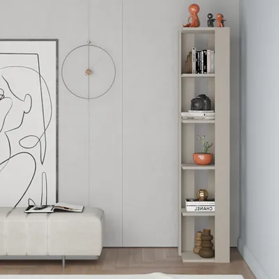 Produktbild von DECORTIE Nati Eck-Bücherregal Display Unit , Sandstein 34 x 34 x 161 cm