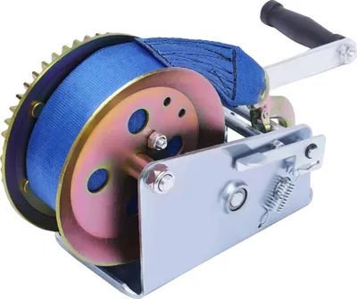 Produktbild von Handwinde, 1588 kg Tragfähigkeit, Doppelgetriebeverhältnis, Blau
