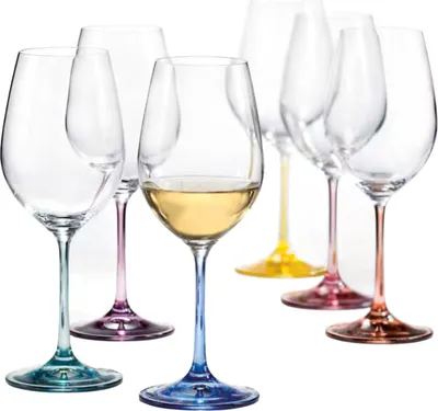 Produktbild von Rotweingläser Bohemia Kristallglas, Weinglas, Model Spectrum, Mehrfarbig, 550 ml, 6er Set