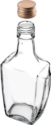 Image de KADAX Bouteilles en verre 250ml avec bouchon à vis, 10 pièces, bouteilles vides à remplir, bouteilles de liqueur, bouteilles de jus, or