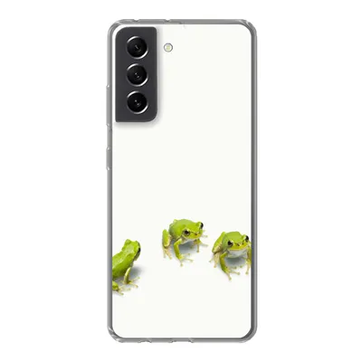Produktbild von MuchoWow® Handyhülle Schutzhülle Hülle für Samsung Galaxy S21 FE Frosch - Tiere - Grün Silikon Softcase Handy Hülle - Mobiltelefonhülle