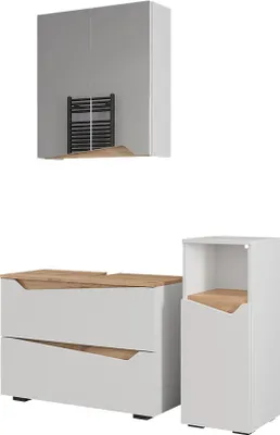 Produktbild von Badmöbel-Set Vicco Marelle Weiß 3 Teile mit Midischrank, Model 57517
