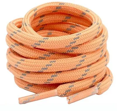 Image de Longues lacets ronds - Lacets pour bottes - Lacets ronds réfléchissants, épais, en biais et à pois - Corde en coton tressée multicolore de 5 mm de diamètre - Lacets universels pour adultes et enfants