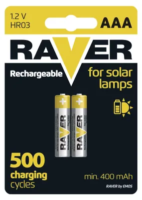 Akku RAVER SOLAR 400 mAh HR03 (AAA) - 12 + 4 Stk. kostenlos
