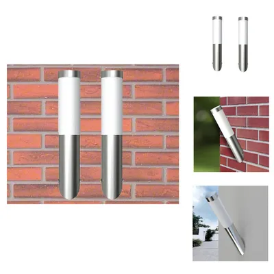 Immagine prodotto di vidaXL Luci da parete per esterni 2 pz. Acciaio inox - Illuminazione per esterni
