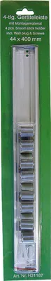 Produktbild von Gerätehalter auf Aluminium-Schiene SB-1 - 4 Gummirollen-Halterungen - 480 mm