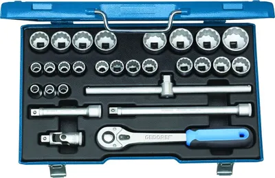 Produktbild von GEDORE D 19 VMU-10 Steckschlüssel-Satz 1/2" 28-teilig UD 10-36 mm, 2682877
