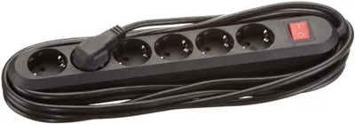 Produktbild von BACHMANN SMART Steckdosenleiste 6x Schutzkontakt, Schalter, schwarz, 5 m