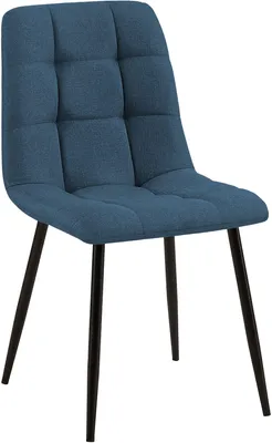 Produktbild von CLP Esszimmerstuhl Tilde gepolstert mit Rückenlehne bis 150 kg belastbar blau Material Stoff, KI-generiertes Bild