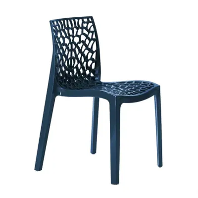 Produktbild von Bunte Designstühle Gruvyer Grand Soleil Außen Innenbereich Stühle Polypropylen - Dunkelblau