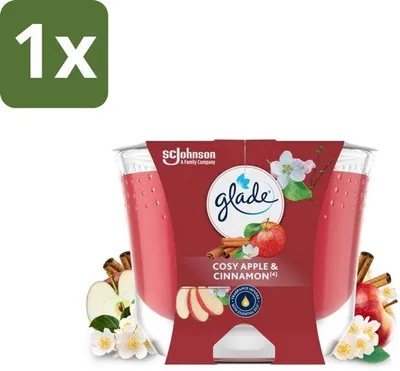 Obrázok produktu pre Glade - sviečka s vôňou jablka a škorice - 100 % repkový vosk - 204 g - 1 kus