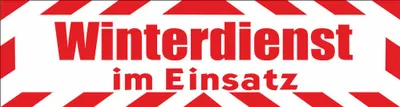 Produktbild von INDIGOS UG - Magnetschild "Winterdienst im Einsatz" mit Rahmen 30 x 8 cm - Magnetfolie für Auto / LKW / Truck / Baustelle / Firma