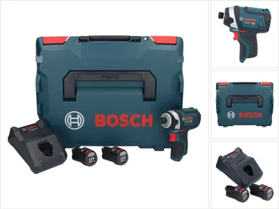 Produktbild von Bosch GDR 12V-105 Professional Akku Drehschlagschrauber 12 V 105 Nm 1/4" + 2x Akku 3,0 Ah + Ladegerät + L-Boxx