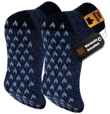 Produktbild von Kuschelsocken Herren warm dick blau 39-50 46-50 1 Paar