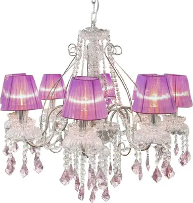 Produktbild von Casa Padrino Luxus Barock Kristall Kronleuchter Silber / Lila Ø 58 cm - Prunkvoller Wohnzimmer Kronleuchter im Barockstil - Hotel Kronleuchter - Barock Kristall Leuchten - Barock Interior