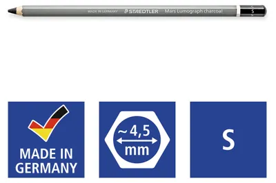 Productafbeelding van STAEDTLER® 100C-S Koolpotlood Mars Lumogr. S, 100% PEFC-gecertificeerd