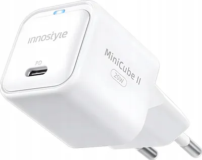 Zdjęcie produktu dla Innostyle Szybka Ładowarka Kostka USB-C 20W USB Typ C Gan II do iPhone LED