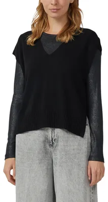Productafbeelding van s.Oliver 2177368.9999.34, Trui, Volwassenen, Dames, Zwart, Casual, Relaxte pasvorm