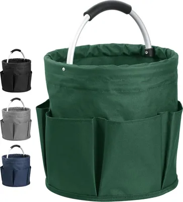 Imagen del producto de Cesta de almacenamiento de tela, plegable, 17 litros, 28x28 cm, para uso doméstico y jardín
