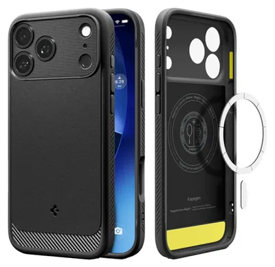 Produktbild von Spigen ACS10329, Cover, Apple, iPhone 17 Pro, 16 cm (6.3"), Schwarz