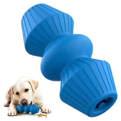 Produktbild von Hundespielzeug aus Naturkautschuk, Interaktives Spielzeug für Welpen und Hunde in Mittel- und Großgröße, Unzerstörbares Spielzeug für intensives Kauen - Blau