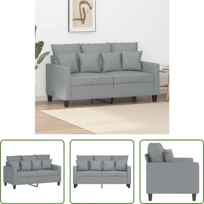 Produktbild von The Living Store 2-Sitzer-Sofa Hellgrau 120 cm Stoff