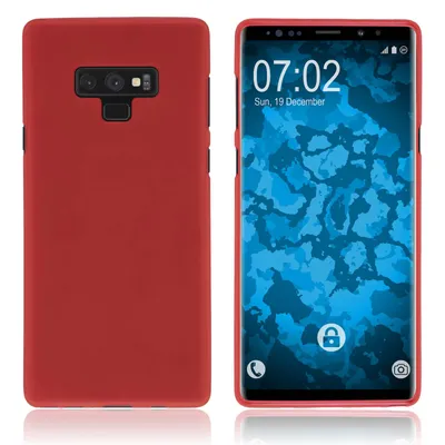 Produktbild von PhoneNatic Case kompatibel mit Samsung Galaxy Note 9 - rot Silikon Hülle matt Cover
