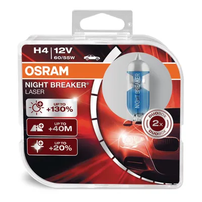 Image de OSRAM NIGHT BREAKER LASER H4 P43t 12 V 60/55 W (2er Duobox)