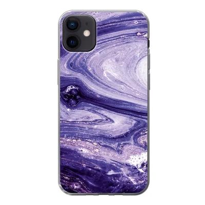 Produktbild von MuchoWow® Handyhülle Schutzhülle Hülle für iPhone 12 mini Marmor - Naturstein - Glitzer Silikon Softcase Handy Hülle - Bild