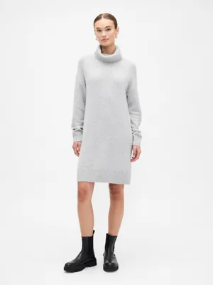 Produktbild von GAP CashSoft Damen Strickkleid mit Rollkragen Langarm Mini, lässige Passform, Größe S