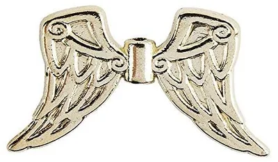 10 filigrane Engelsflügel-Anhänger, gold, 3,7 cm, Design 7