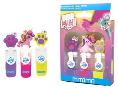 Produktbild von Textmarker-Set "Mini Mini", neonfarben, 3 Stück, MITAMA 63879