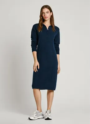 Image de Pepe Jeans Haddie Langarm-midikleid Blau M Damen Blau M