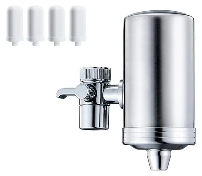 Productafbeelding van 304 Roestvrijstalen Waterfilter met 4 Filterpatronen
