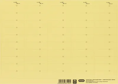 Produktbild von Beschriftungsschildchen für Vertic 10 BLatt mit 50 Schildchen, gelb