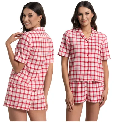 Produktbild von Moraj Damen Pyjama Schlafanzug – Rot, Größe XL, bequem