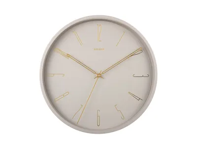 A wall clock on a white background.