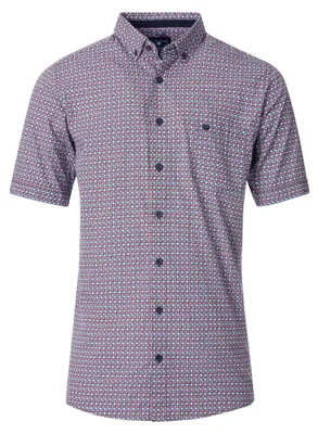 Produktbild von Redmond - Casual Fit - Herren Freizeithemd Kurzarm (251075999), Größe:M, Farbe:Rot(50)