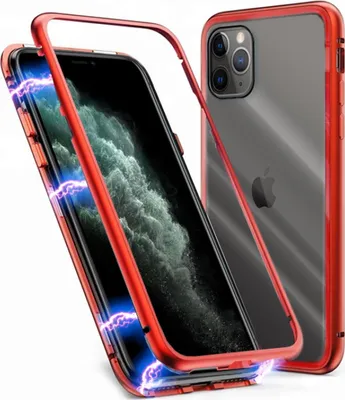Produktbild von Apple iPhone 11 Pro Magnet Bumper Rot-Transparent