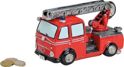 Image de Tirelire en céramique camion de pompier