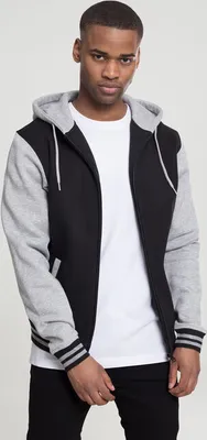 Image de Urban Classics - 2-TONE Zip Hoody schwarz / grau - XXL