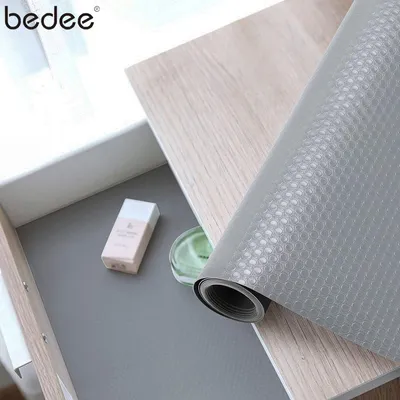Produktbild von Schubladenmatte, 45x500cm Antirutschmatte Rutschfest Folie zuschneidbar Schoner für Schublade Regal im Schrank, Schutz vor Kratzern und Feuchtigkeit