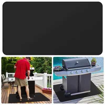 Zdjęcie produktu dla Mata pod grill 152,4 x 81,3 cm, dwustronna, ognioodporna, olejoodporna, do grilla ogrodowego