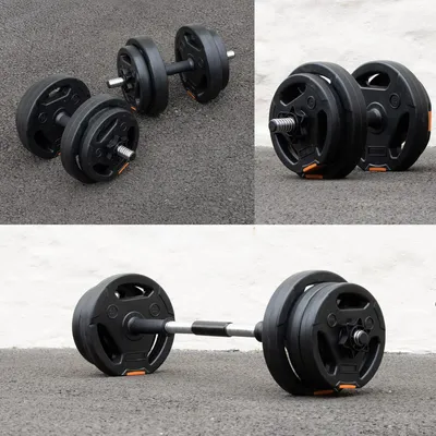 Produktbild von Verstellbares 2-in-1 Hantelset für Muskel- und Krafttraining - Bis zu 15 kg