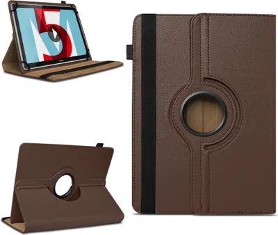 Produktbild von Tablet Hülle für Huawei MediaPad T5 T3 T2 T1 10.1 Tasche Schutzhülle 360 DrehbarFarben:Braun