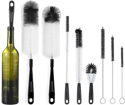 Produktbild von Flaschenbürsten-Set – 8-teilig – Flaschenreiniger – Reinigungsbürste – Babyflaschenbürste – Flexibel & kratzfrei – BPA-frei – Spülmaschinenfest