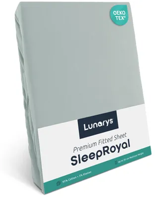 Zdjęcie produktu dla Prześcieradło z gumką 90x200 cm, szaroseledynowe, 250 g/m² bawełna Elasthan, wysokość 40 cm, do łóżka