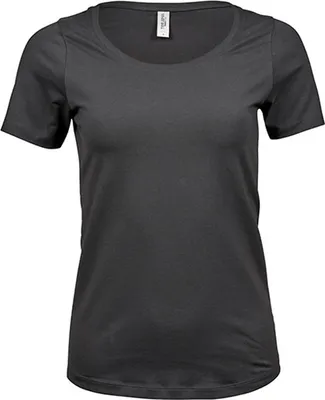 Immagine prodotto di Tee Jays 450 | Maglietta donna stretch - Colore: Grigio scuro (tinta unita) - Taglia: XXL